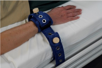 Kit sangles poignets sécurisées pour le lit - Fermeture mécanique